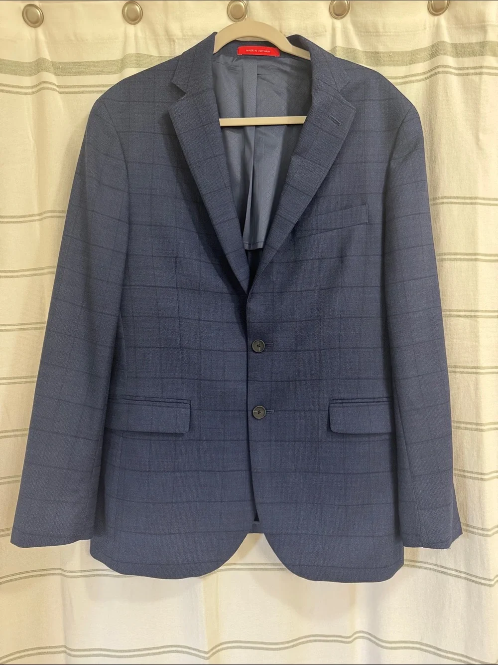 Kenneth Cole Awearness Navy Windowpane Sport Coat